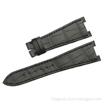 PP01 Alligator Leather Handcraft Black Straps For PP Pearly Nautilus